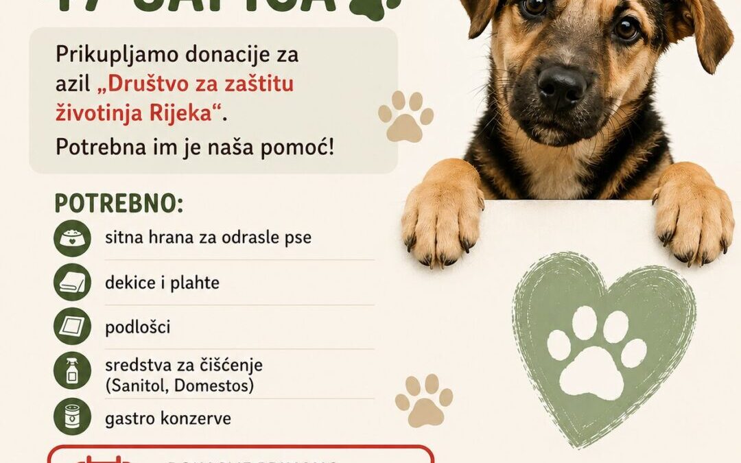 Pridružimo se akciji Društva za zaštitu životinja Rijeka!